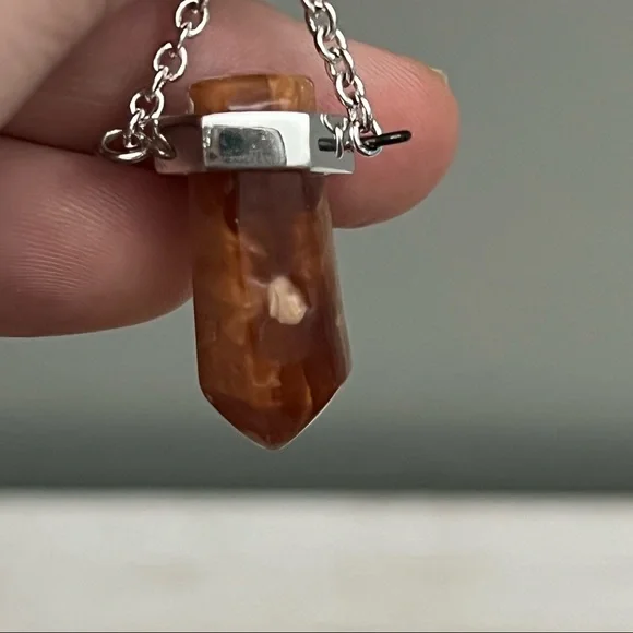 Givenchy Silver Tone Clip On Chain Dangle Earrings with Gemstone Vintage 80s 90s - Picture 11 of 11